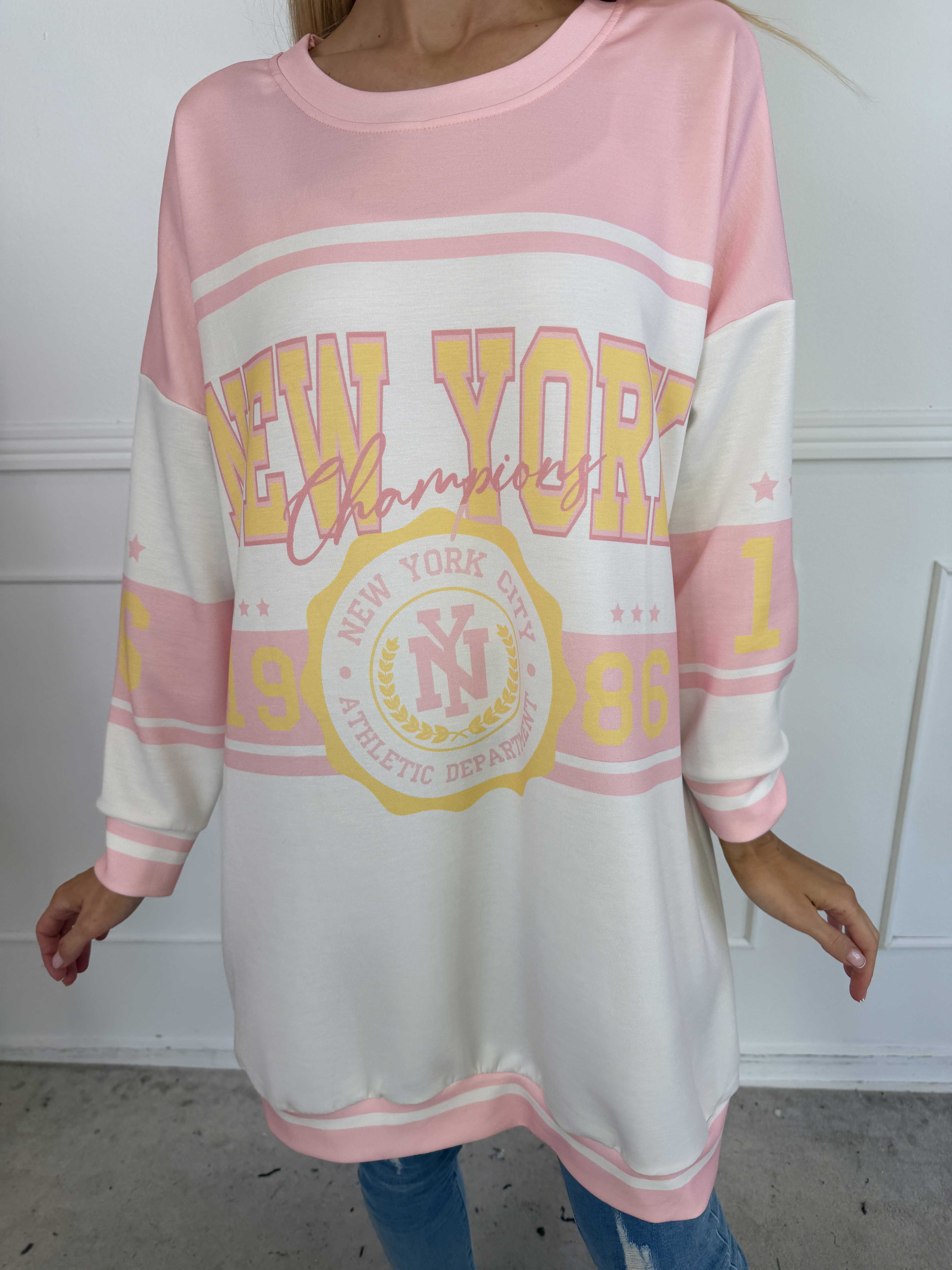 Rosaria - Joggingkjole med New York stående på brystet